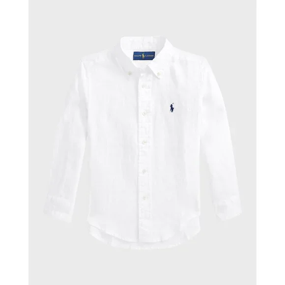 Polo Ralph Lauren Toddler and Little Boys Linen Shirt - White - Picture 1 of 1